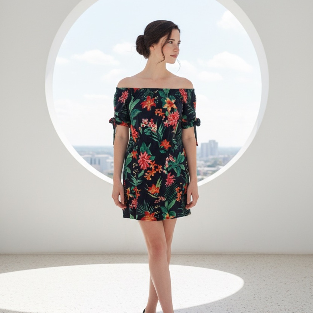 Derek Heart Black Floral Mini Dress
